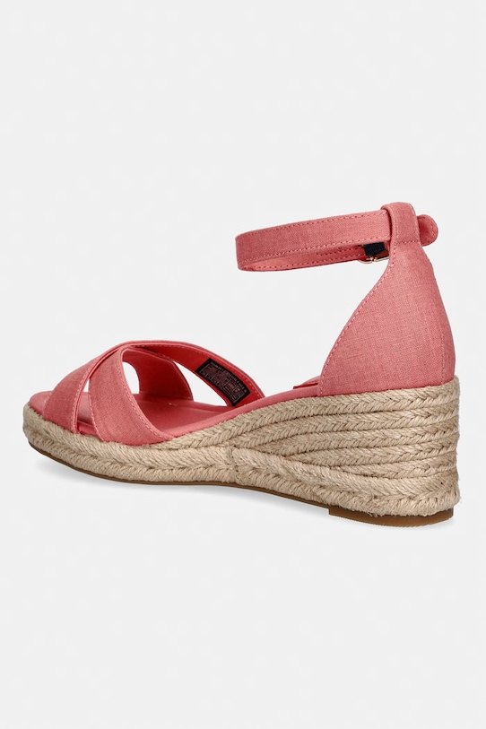 Încălțăminte Tommy Hilfiger sandale wedges MID WEDGE ESPAD X CROSS FW0FW09332 roz
