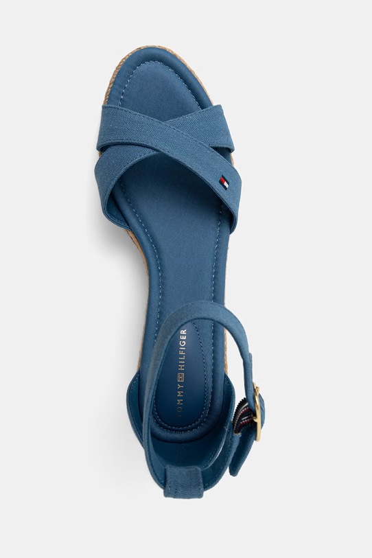 Tommy Hilfiger sandale s klinastom potpeticom MID WEDGE ESPAD X CROSS plava FW0FW09332