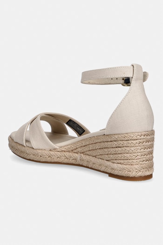 Boty Tommy Hilfiger sandály na klínku MID WEDGE ESPAD X CROSS FW0FW09332 béžová