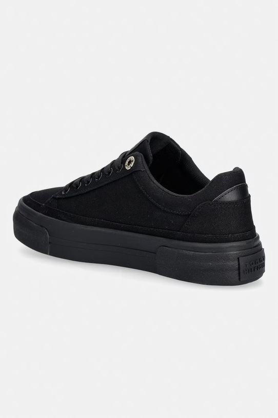 Obuv Tommy Hilfiger dámske plátenné tenisky TH FOXING PLATFORM CANVAS FW0FW09480 čierna