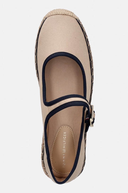 Tommy Hilfiger espadryle damskie BUCKLE MARYJANE ESPADRILLE beżowy FW0FW09239