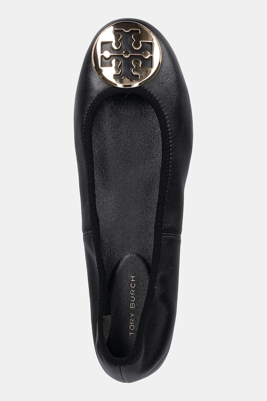 Кожаные балетки Tory Burch Reva Travel Ballet чёрный 177201.013