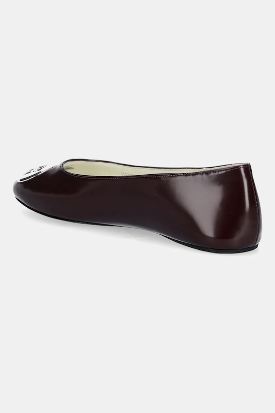 Obuwie Tory Burch baleriny skórzane Reva Ballet 178957.600 bordowy