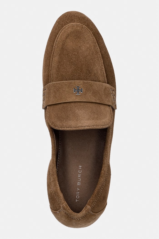 Tory Burch mokasyny damskie zamszowe Ballet Loafer beżowy 179145.037