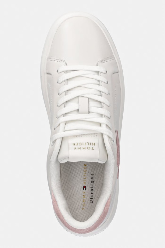 Tommy Hilfiger TH ICON COURT SCRIPT sneakersy damskie skórzane biały FW0FW09363