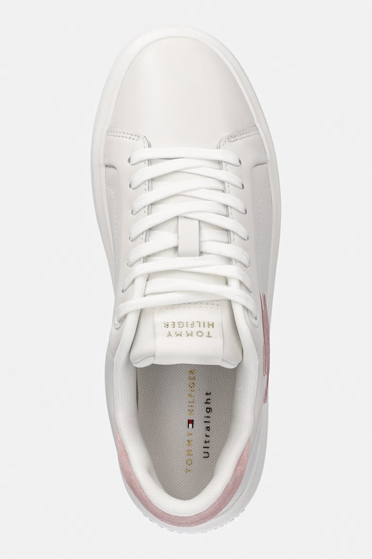 Tommy Hilfiger TH ICON COURT SCRIPT sneakersy damskie skórzane biały FW0FW09363