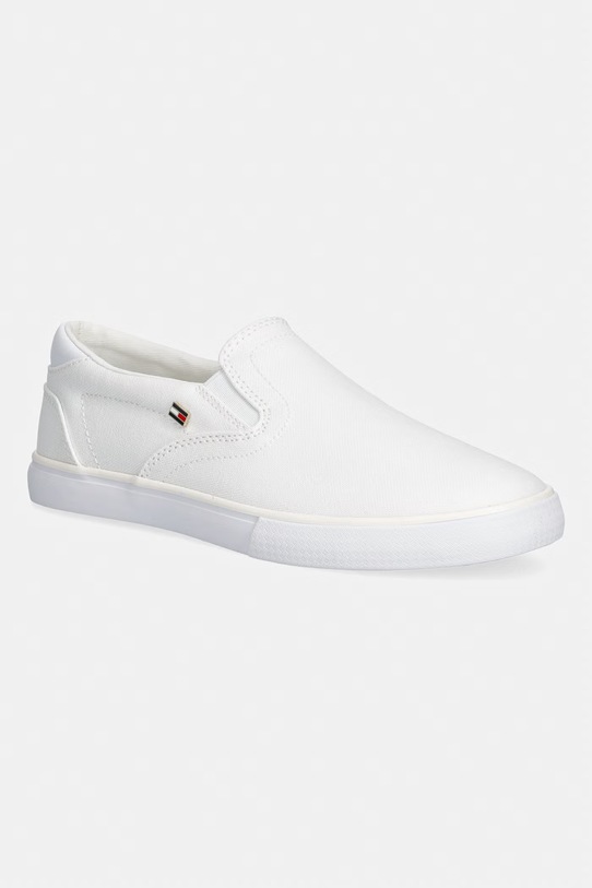 Tommy Hilfiger TH LOW PROFILE SLIP ON tenisówki dziecięce biały FW0FW09103