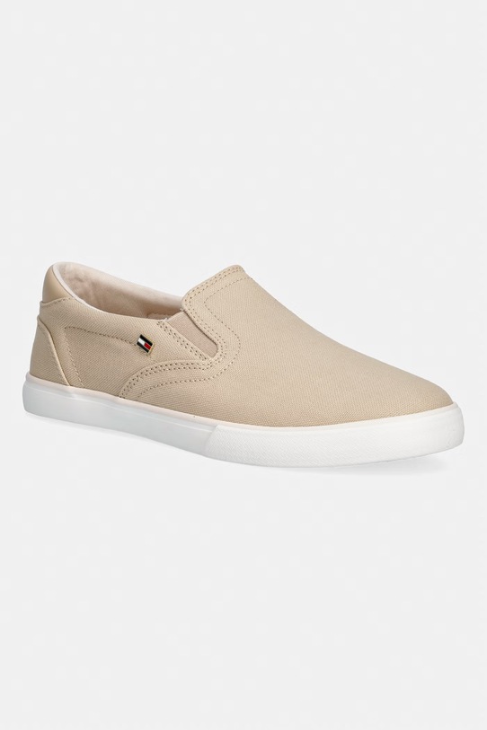 Tommy Hilfiger TH LOW PROFILE SLIP ON tenisky dámské béžová FW0FW09103