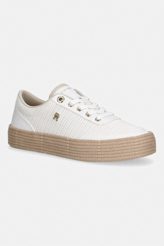 Tommy Hilfiger TH FOXING PLATFORM ROPE tenisówki damskie biały FW0FW09173
