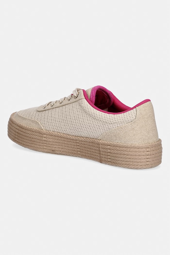 Obuwie Tommy Hilfiger TH FOXING PLATFORM ROPE tenisówki damskie FW0FW09173 beżowy