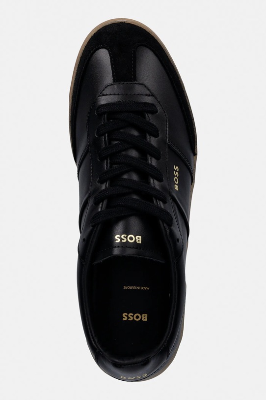 Δερμάτινα sneakers BOSS Brenta μαύρο 50518001.001