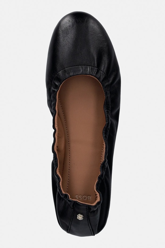 Δερμάτινες μπαλαρίνες BOSS Rosaline μαύρο 50557680.001