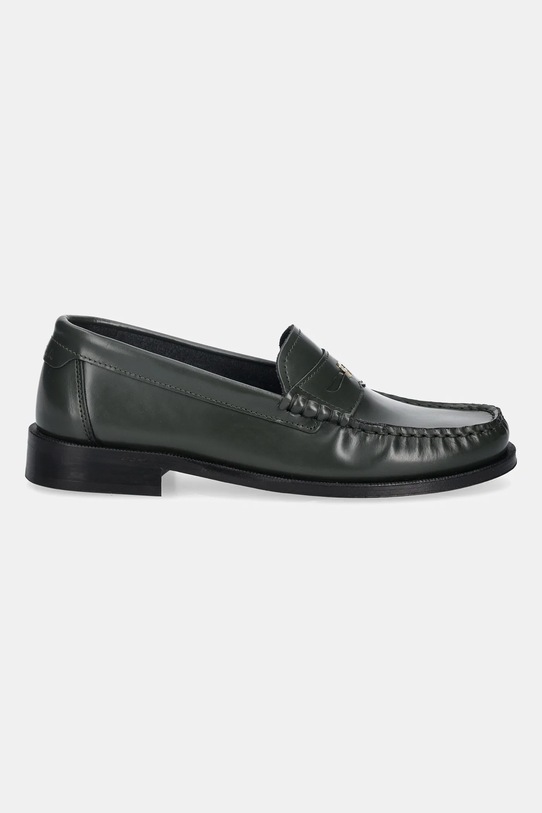 Furla mokasyny skórzane College Loafer YK41FSN.T20000.4491S zielony SS26