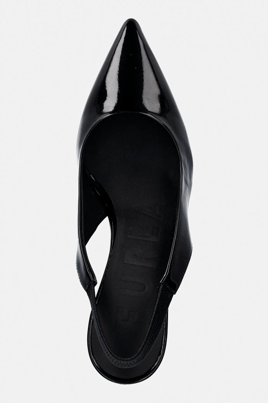 Furla szpilki skórzane Essential Slingback czarny YK44FSN.X70000.O6000