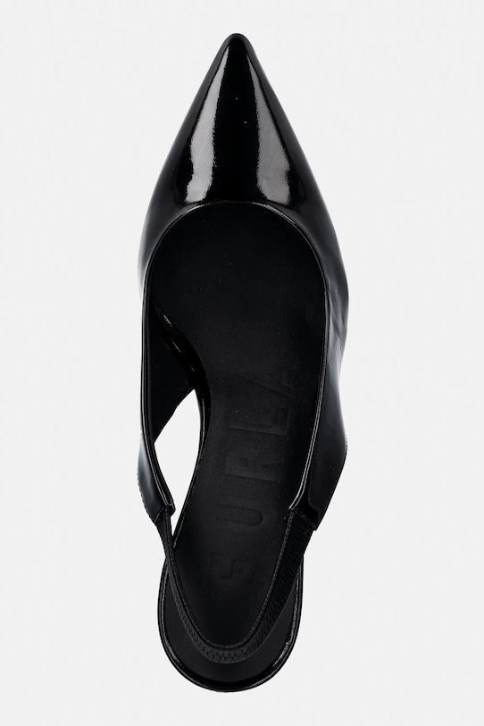 Furla szpilki skórzane Essential Slingback czarny YK44FSN.X70000.O6000