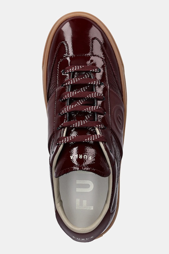 Furla sneakersy skórzane Enjoy Lace-Up Sneaker bordowy YK58ENJ.BX4393.26700