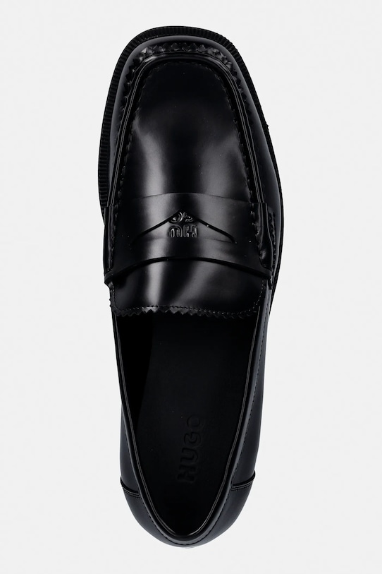 Δερμάτινα μοκασίνια HUGO Liora μαύρο 50557749.001