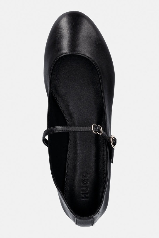 Kožené balerínky HUGO Tylia čierna 50557751.001