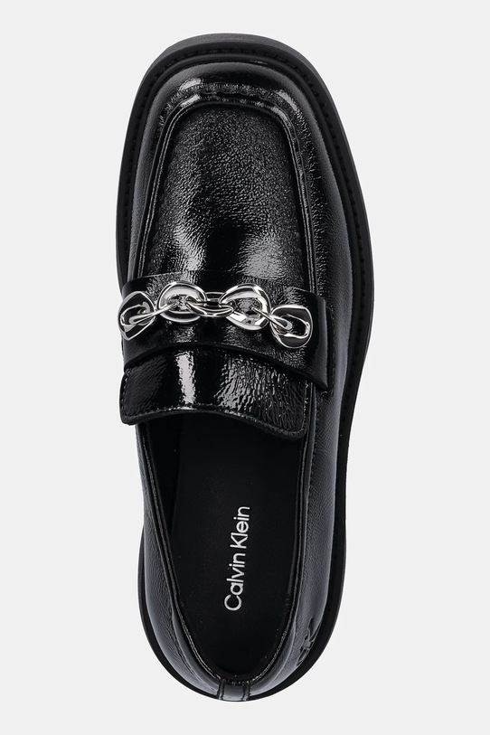 Calvin Klein mokasyny skórzane CHUNKY LOAFER HDW LTH czarny YW0YW02044
