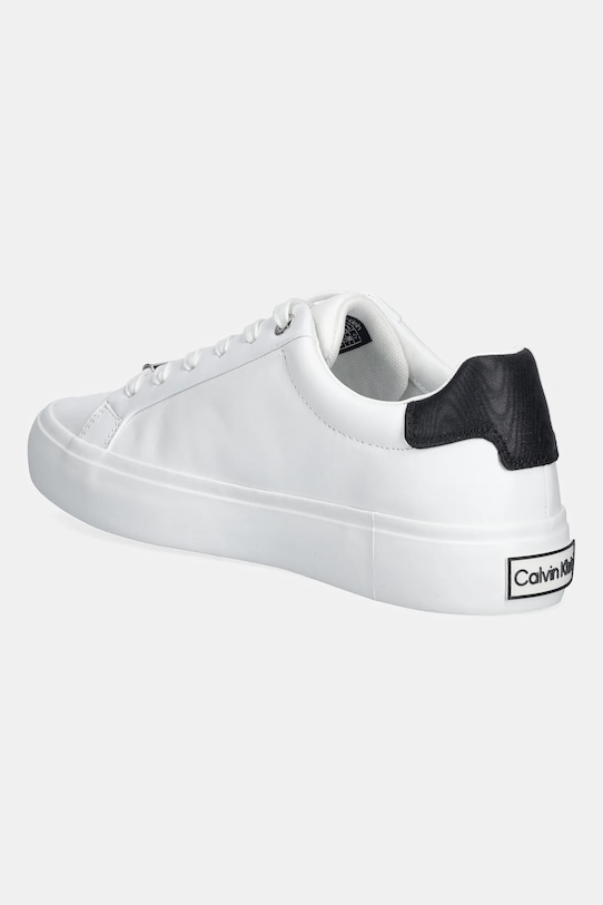 Obuwie Calvin Klein sneakersy skórzane VULC LACE UP LTH/MOIRE BT HW0HW02747 biały
