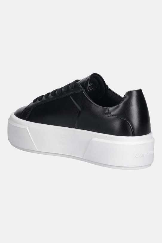 Obuwie Calvin Klein sneakersy skórzane FLATFORM LACE UP LTH MG YW0YW01928 czarny