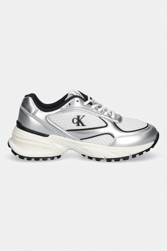Calvin Klein sneakersy HIKE RUNNER LACE UP MESH MIX MET YW0YW02063 szary SS26