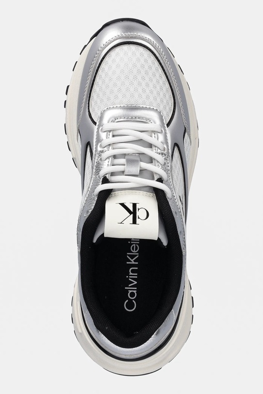 Calvin Klein sneakersy HIKE RUNNER LACE UP MESH MIX MET szary YW0YW02063