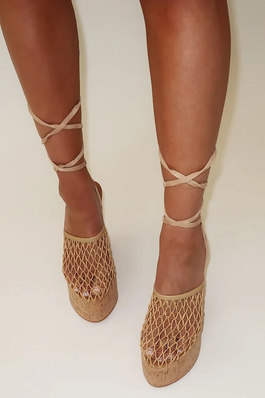 Naked Wolfe sandały Iris Iris.Camel beżowy