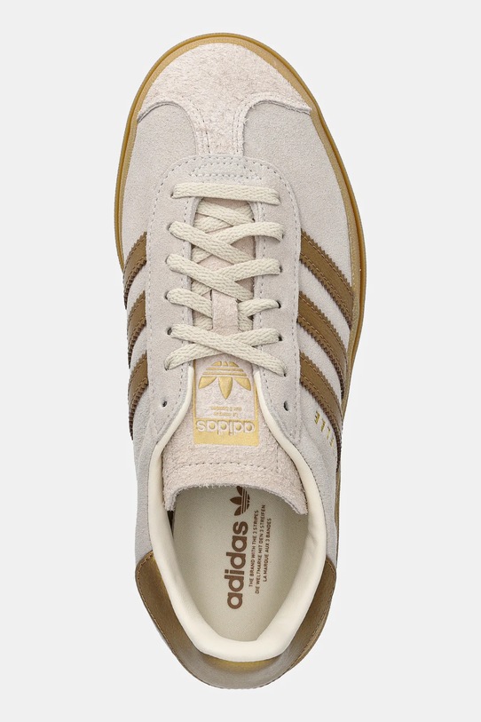Σουέτ αθλητικά παπούτσια adidas Originals Gazelle Bold μπεζ IH6781