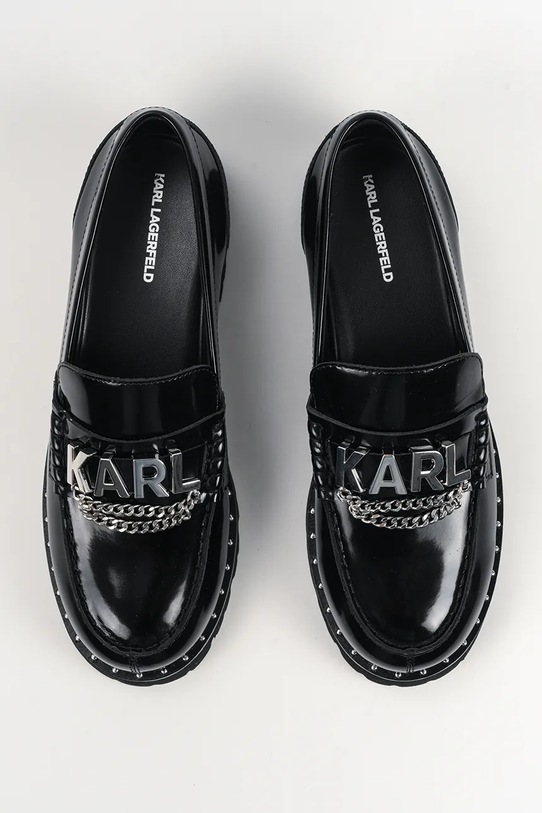 Kožené mokasíny Karl Lagerfeld LOWELL černá KL42226.000