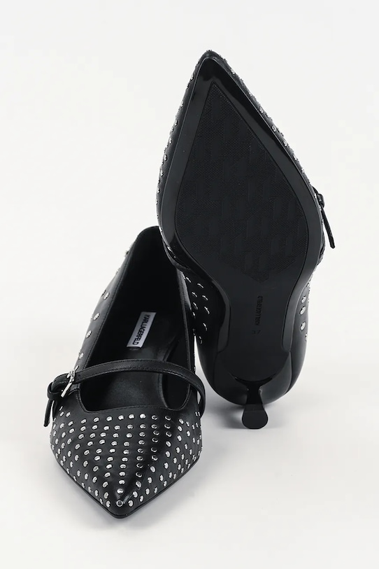 Karl Lagerfeld szpilki skórzane PASHA KL30106S.00S czarny