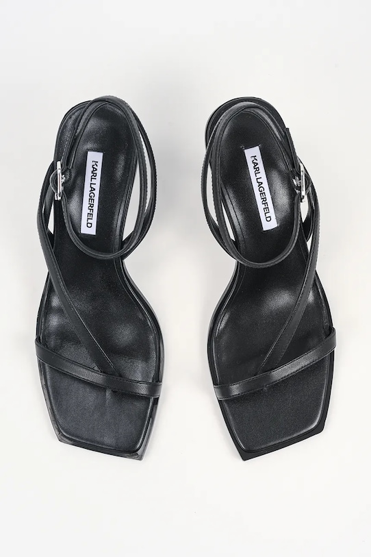 Karl Lagerfeld sandały skórzane KARMEL czarny KL33606.000