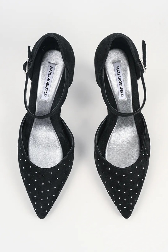 Замшеві туфлі Karl Lagerfeld PREMIERE 90 чорний KL33504A.50S