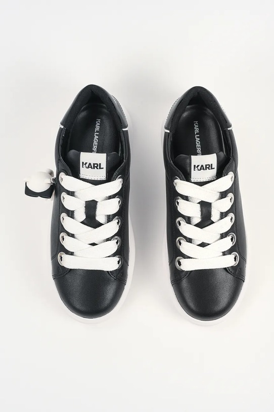 Karl Lagerfeld sneakersy skórzane KAPRI czarny KL62536C.000