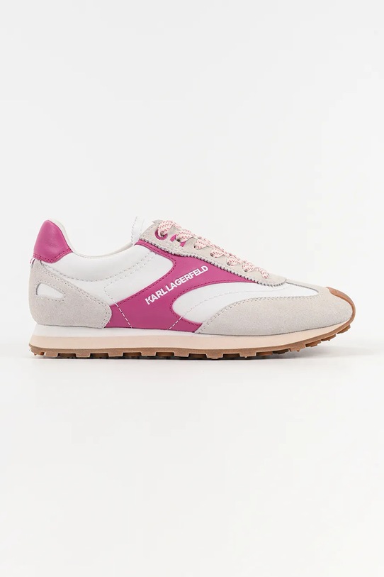 Karl Lagerfeld sneakersy SONAR skóra zamszowa biały KL65426.41P