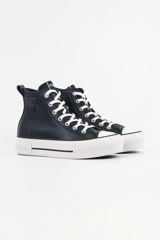 Karl Lagerfeld trampki skórzane KAMPUS MAX NFT KL60456.000 czarny SS26