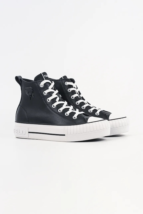 Δερμάτινα ελαφριά παπούτσια Karl Lagerfeld KAMPUS MAX NFT KL60456.000 μαύρο SS26