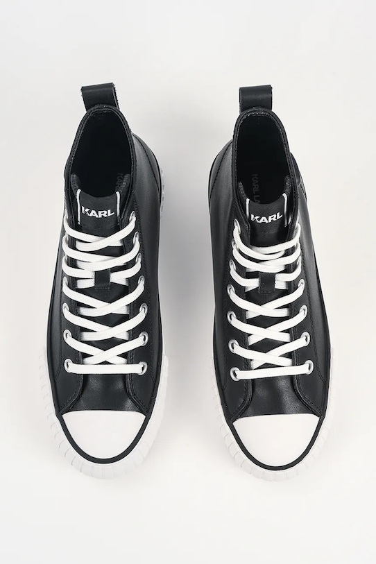 Δερμάτινα ελαφριά παπούτσια Karl Lagerfeld KAMPUS MAX NFT μαύρο KL60456.000