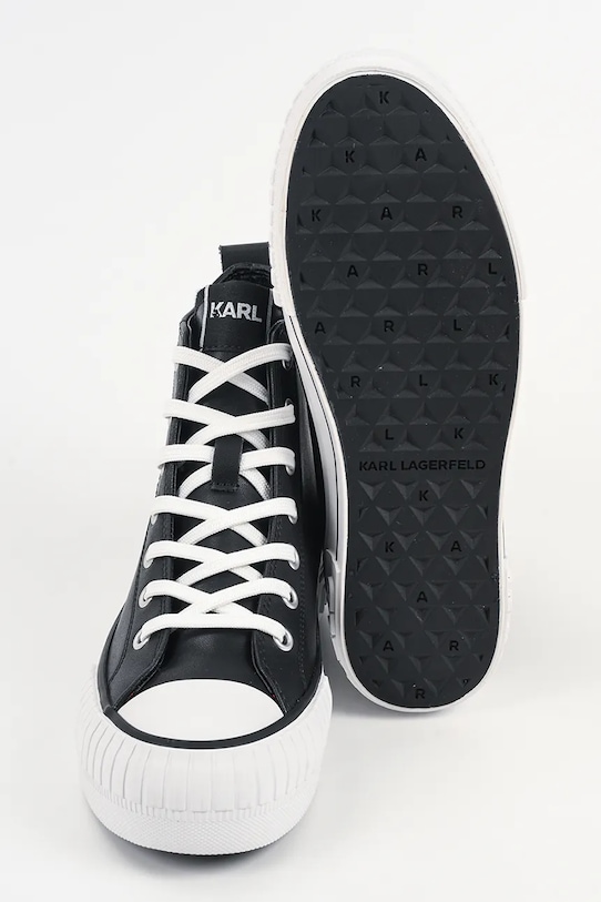 Δερμάτινα ελαφριά παπούτσια Karl Lagerfeld KAMPUS MAX NFT KL60456.000 μαύρο