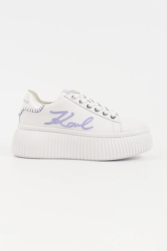 Karl Lagerfeld sneakersy skórzane KREEPER LO pozostałe biały KL42372C.01V
