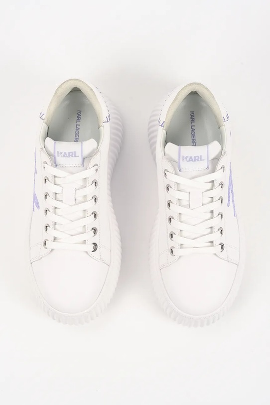 Karl Lagerfeld sneakersy skórzane KREEPER LO biały KL42372C.01V