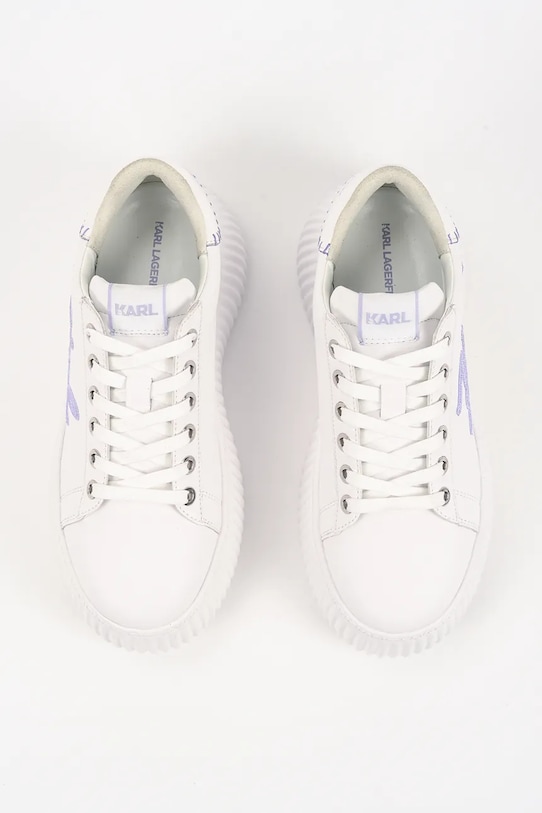 Karl Lagerfeld sneakersy skórzane KREEPER LO biały KL42372C.01V