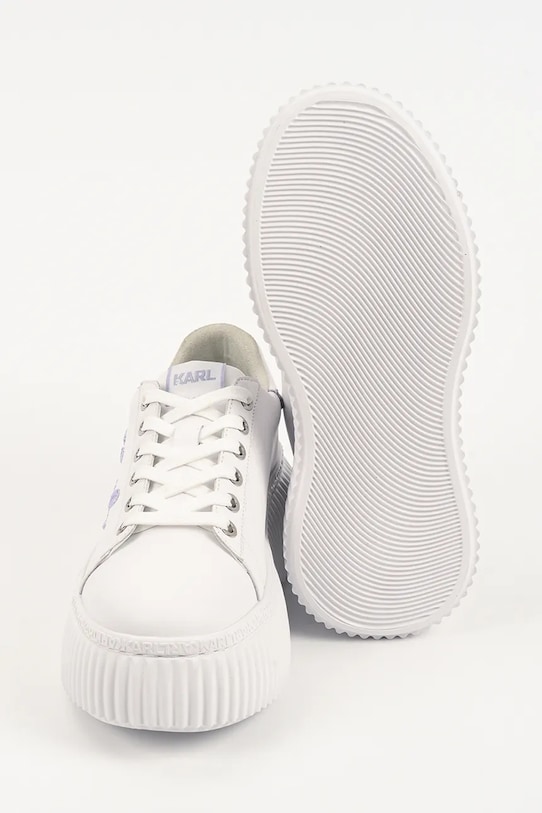 Karl Lagerfeld sneakersy skórzane KREEPER LO KL42372C.01V biały