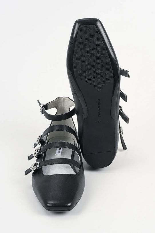 Karl Lagerfeld baleriny skórzane KONNIE KL40195.00S czarny