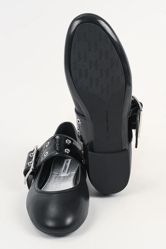Karl Lagerfeld baleriny skórzane KARO KL40126.000 czarny