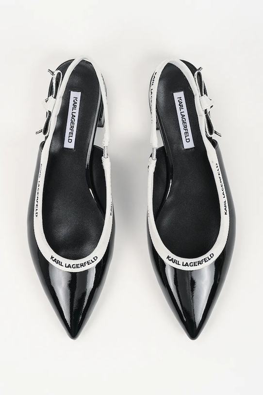 Δερμάτινες μπαλαρίνες Karl Lagerfeld KERRIE μαύρο KL40159.1BP