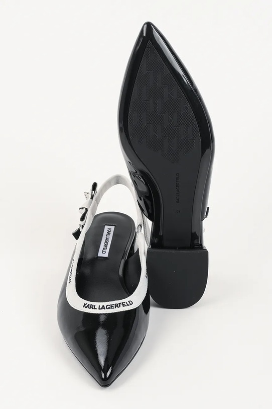 Karl Lagerfeld baleriny skórzane KERRIE KL40159.1BP czarny