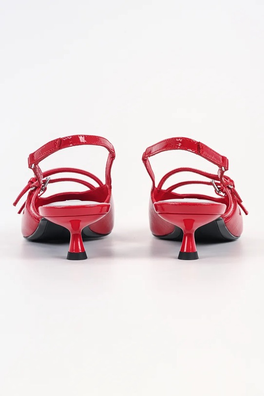 Obuwie Karl Lagerfeld szpilki skórzane PASHA KL30105A.1DD czerwony