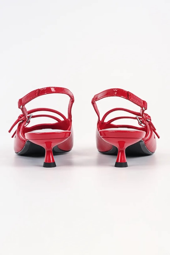 Obuwie Karl Lagerfeld szpilki skórzane PASHA KL30105A.1DD czerwony