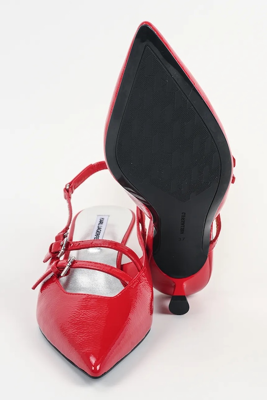 Karl Lagerfeld szpilki skórzane PASHA KL30105A.1DD czerwony